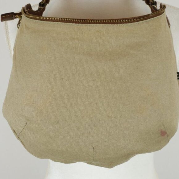 Cole Haan Women's Brown Woven Leather Zip Closure Hobo Shoulder Bag - Picture 7 of 9